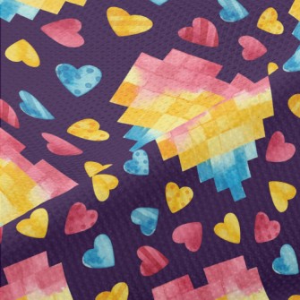 Watercolor Mosaic Heart Piqué
