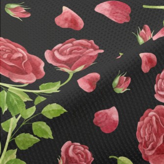 Bright Rose Flowers Piqué