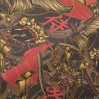 Fierce Japanese Samurai Piqué