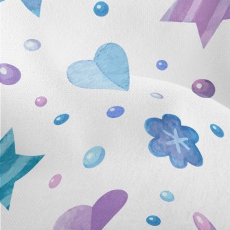Cute Watercolor Love Hearts An Lightweight Performance Linen