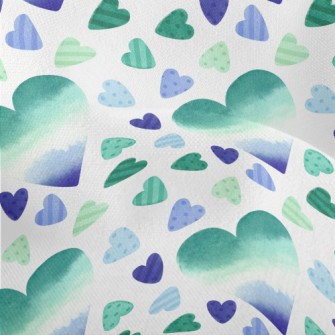 Watercolor Gradient Love Heart Lightweight Performance Linen