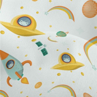 Raccoon Goes To Outer Space Lightweight Performance Linen
