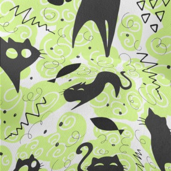 Fluorescent Playful Cat Lightweight Performance Linen