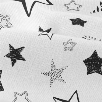 Sketch Basket Empty Stars Modern Jersey