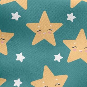 Charming Smiling Star Jersey Backed Fleece