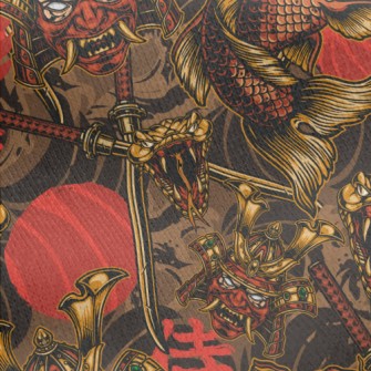 Fierce Japanese Samurai Jersey Backed Fleece