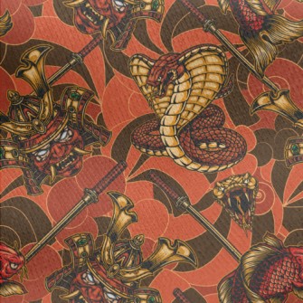 Koi Snake Warrior Jersey Backed Fleece