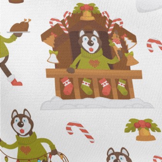 A Big Bad Wolf Christmas Pongee