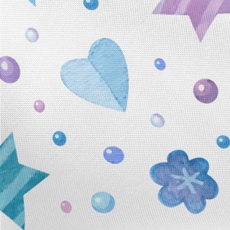 Cute Watercolor Love Hearts An Pongee