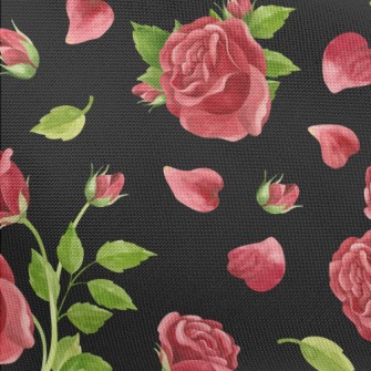 Bright Rose Flowers Pongee