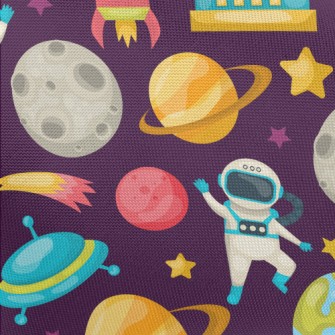 Space Astronaut Rocket Pongee