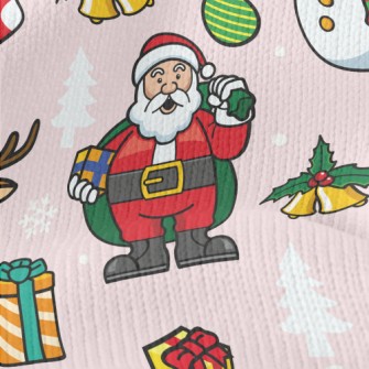 Santa Claus Reindeer Snowman Stretch Jersey