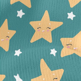 Charming Smiling Star Stretch Jersey