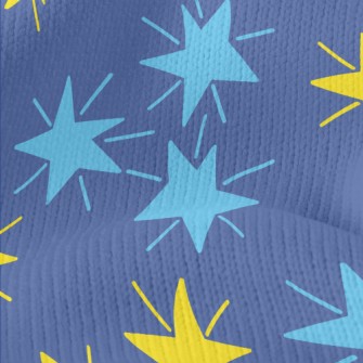 Radiating Hand Drawn Stars Stretch Jersey