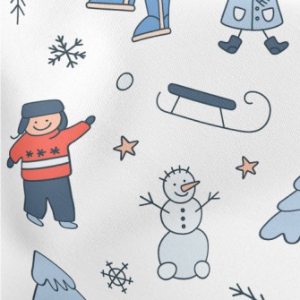 Christmas Happy Kids Lightweight Cotton Poplin