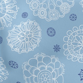 Beautiful Line Flower Lightweight Cotton Poplin