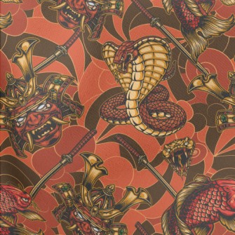 Koi Snake Warrior Lightweight Cotton Poplin