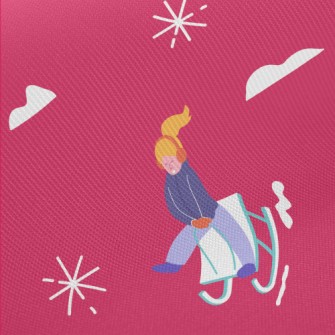Like To Play With Snowmen Midweight Cotton Poplin