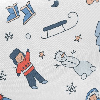 Christmas Happy Kids Midweight Cotton Poplin