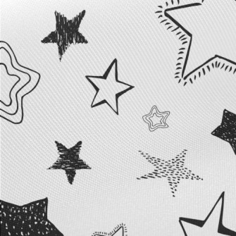 Sketch Basket Empty Stars Midweight Cotton Poplin