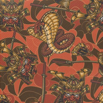 Koi Snake Warrior Midweight Cotton Poplin