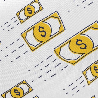 Full Of US Dollar Bills Midweight Cotton Poplin