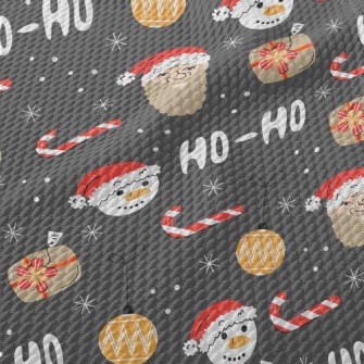 Hand Drawn Santa Claus Doodle Birdseye Piqué