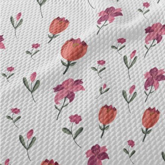 Simple Beautiful Flowers Birdseye Piqué