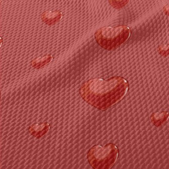 3D Reflective Heart Birdseye Piqué