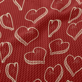 3D Rotating Heart Birdseye Piqué