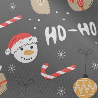 Hand Drawn Santa Claus Doodle Chiffon