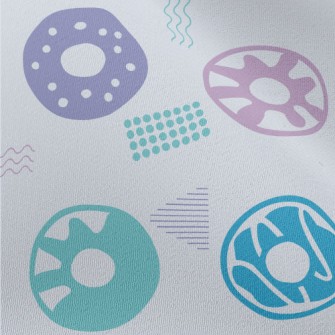 Colorful Abstract Donuts Chiffon
