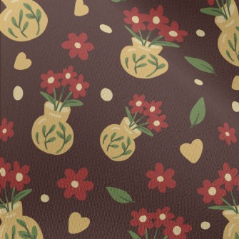 Hand Painted Flower Arrangemen Chiffon