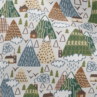 Mountains And Houses Chiffon