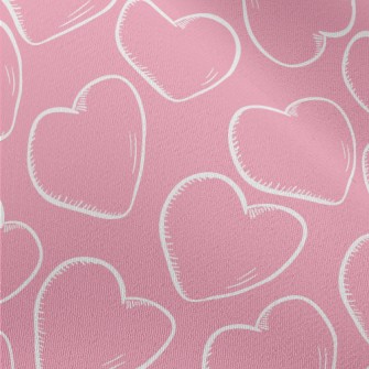 Line Hand Drawn Love Chiffon