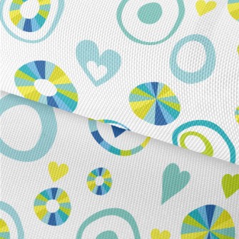 Abstract Circles And Love Hear Waterproof Oxford