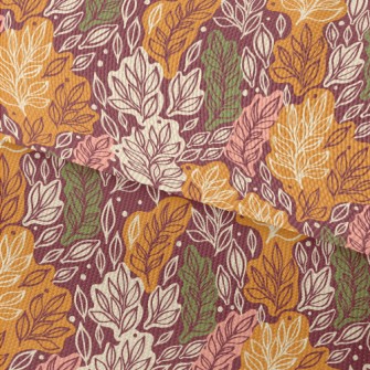 Autumn Hand Drawn Leaves Waterproof Oxford