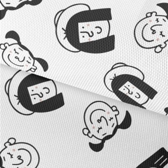 Happy Expression Portrait Waterproof Oxford