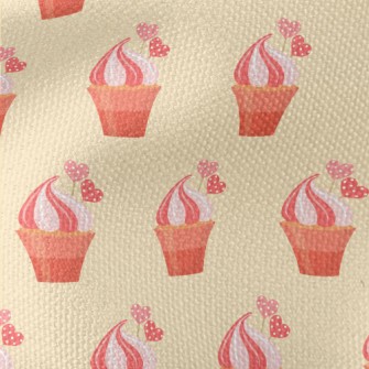 Pink Cream Cup Cake Waterproof Canvas