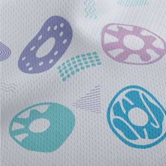 Colorful Abstract Donuts Athletic Mesh Flat Back