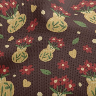 Hand Painted Flower Arrangemen Athletic Mesh Flat Back