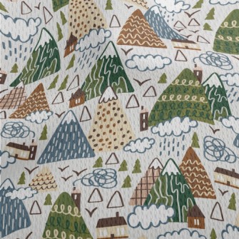 Mountains And Houses Athletic Mesh Flat Back