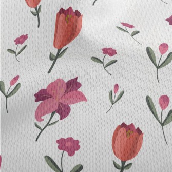 Simple Beautiful Flowers Athletic Mesh Flat Back