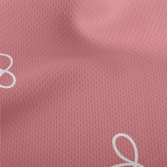 Japanese Simple Bow Athletic Mesh Flat Back