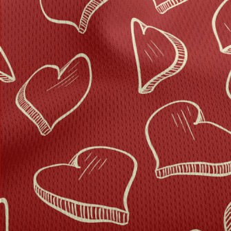 3D Rotating Heart Athletic Mesh Flat Back