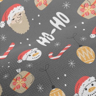 Hand Drawn Santa Claus Doodle Performance Linen