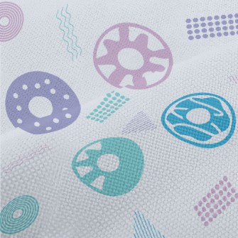Colorful Abstract Donuts Performance Linen