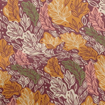 Autumn Hand Drawn Leaves Performance Linen