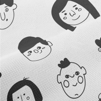 Hand Drawn Cartoon Face Performance Linen