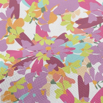 Colorful Watercolor Flowers Performance Linen